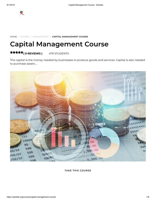 Capital Management Course - Edukite