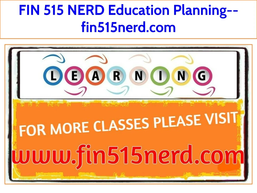 fin 515 nerd education planning fin515nerd com