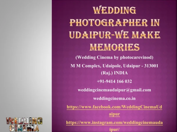 Wedding Photographer in Udaipur-We Make memories