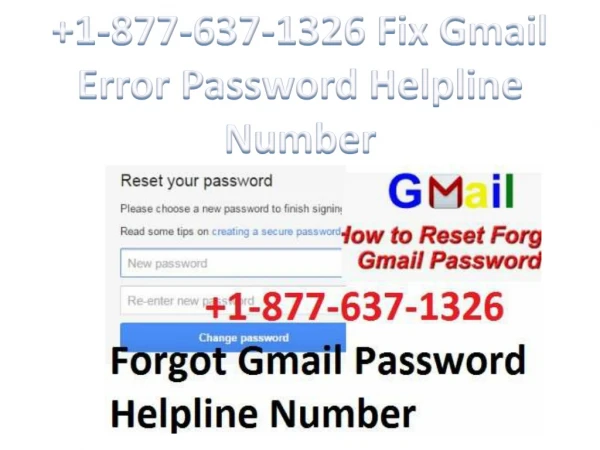 1-877-637-1326 Fix Gmail Error Password Helpline Number