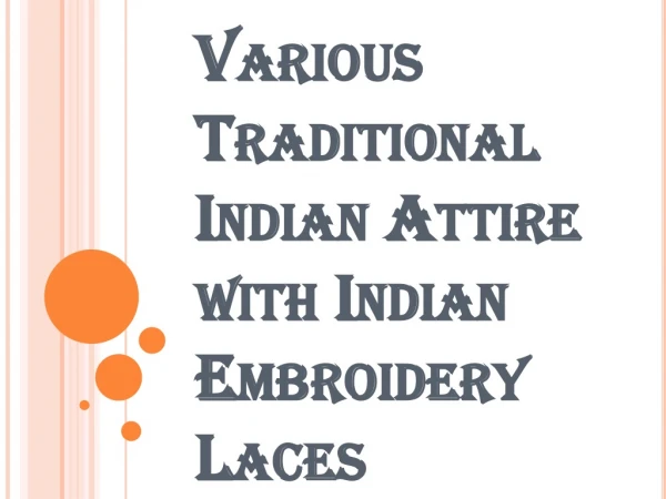 Indian Embroidery Laces in Various Clothes