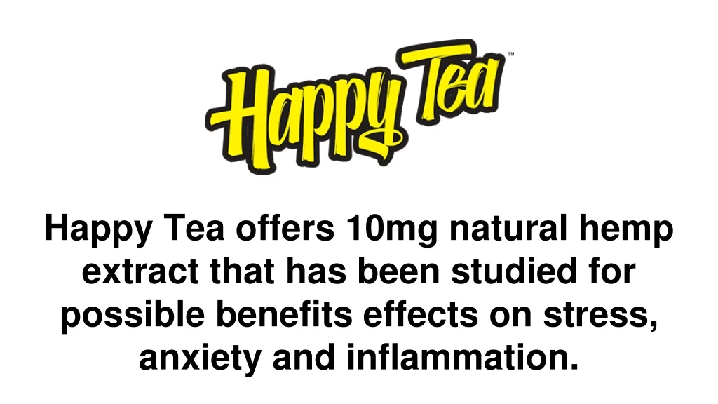 happy tea offers 10mg natural hemp extract that
