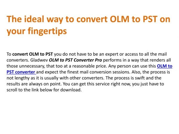 Most user-friendly olm to pst converter for Windows