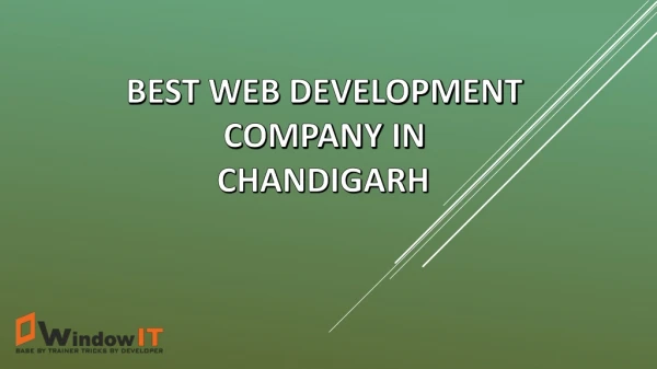 Best Web Development Company In Chandigarh