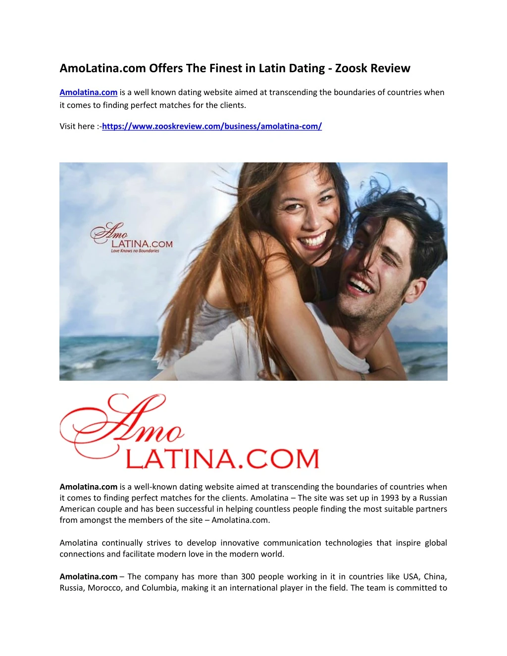 amolatina com offers the finest in latin dating