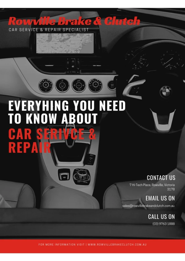 Everything You Need To Know About Car Service and Repair