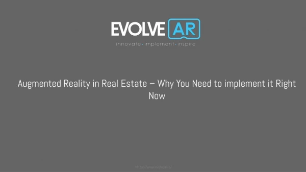 Augmented Reality in Real Estate – Why You Need to implement it Right Now