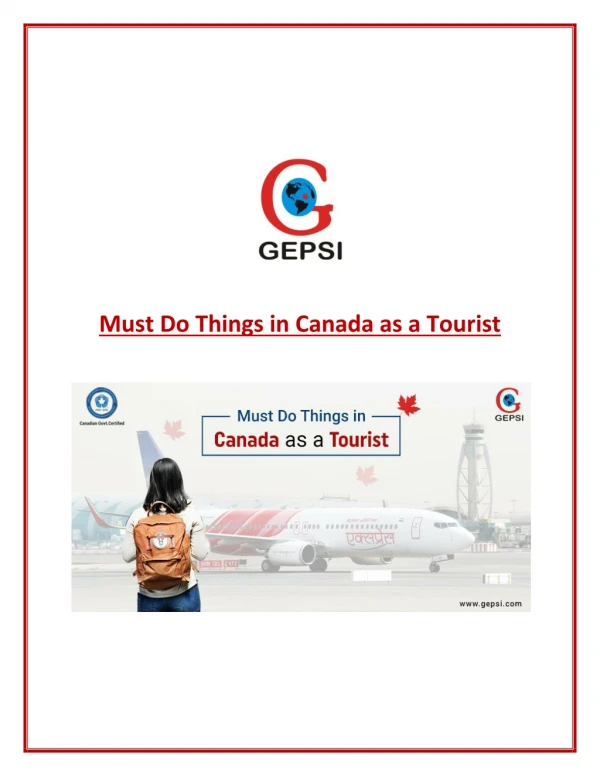 Must Do Things to Add Spark to Your Canadian Trip
