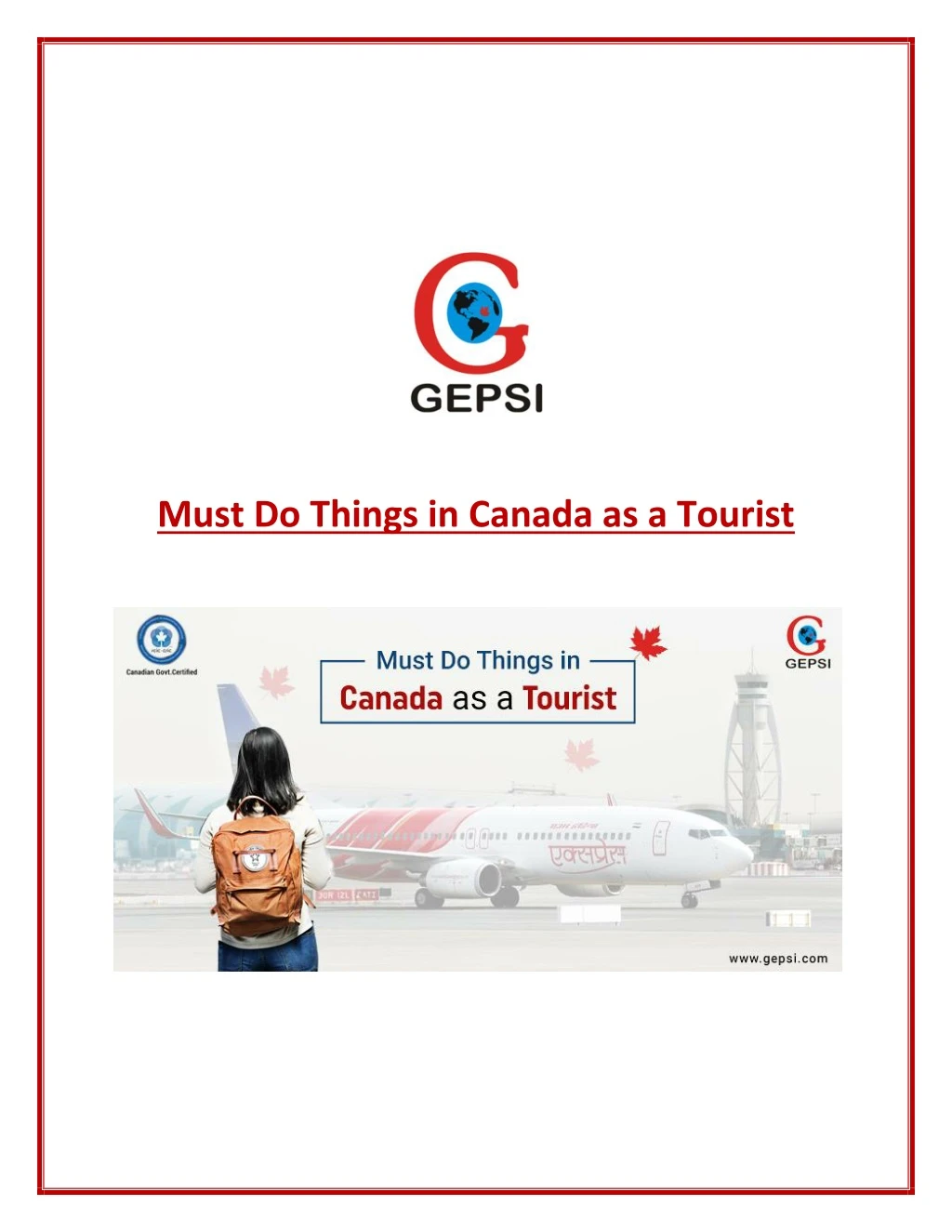 must do things in canada as a tourist