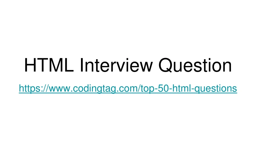 html interview question