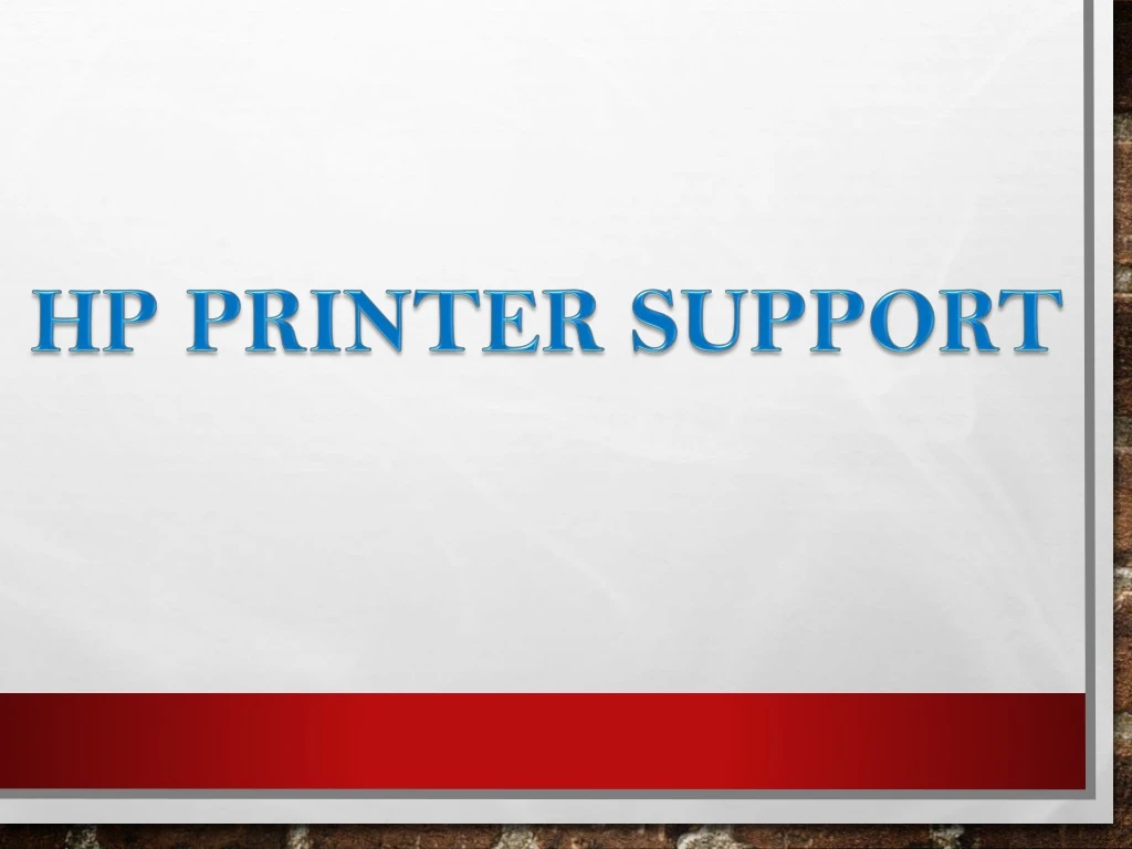 hp printer support