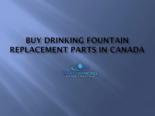 Buy Drinking Fountain Replacement Parts in Canada