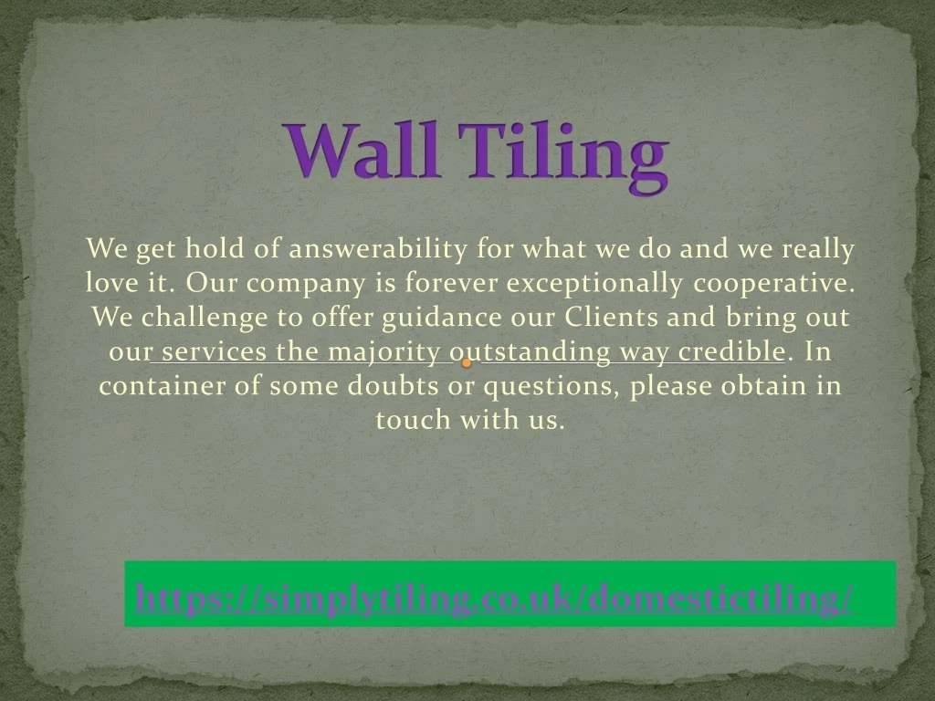 wall tiling