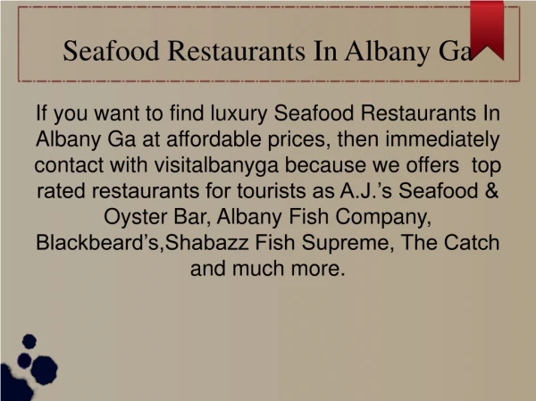 Restaurants In Albany Ga