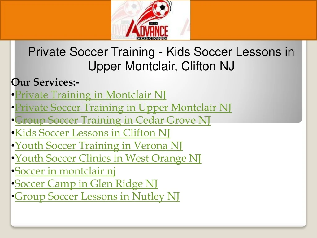private soccer training kids soccer lessons