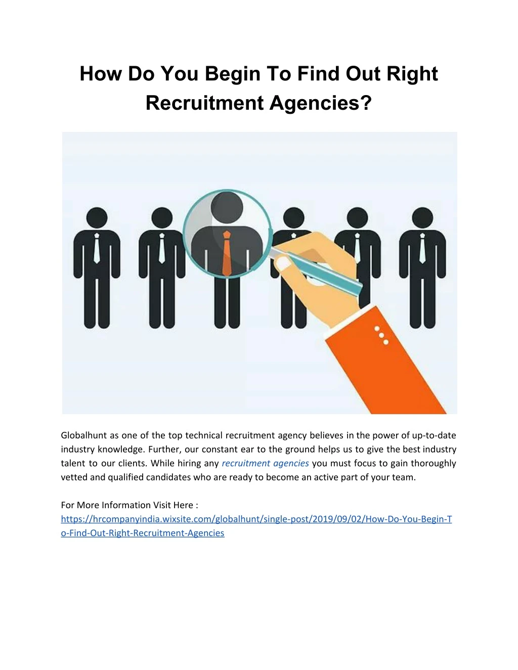 how do you begin to find out right recruitment