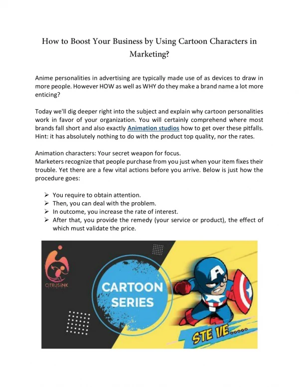 How to Boost Your Business by Using Cartoon Characters in Marketing