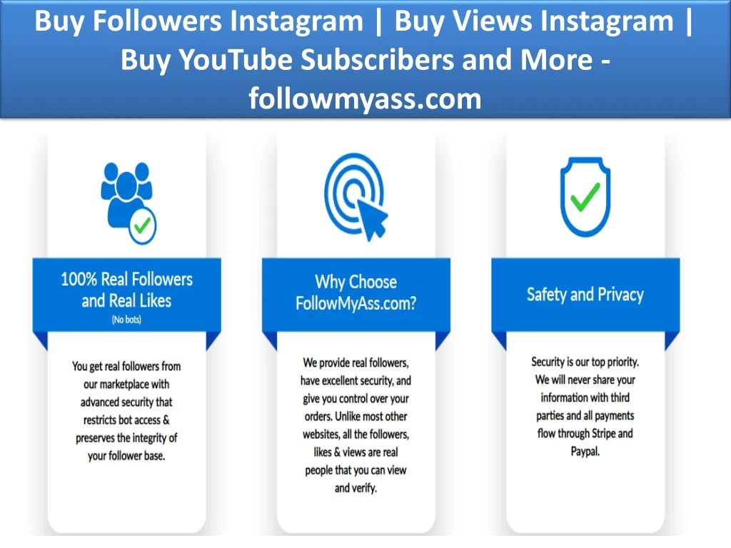 buy followers instagram buy views instagram buy youtube subscribers and more followmyass com