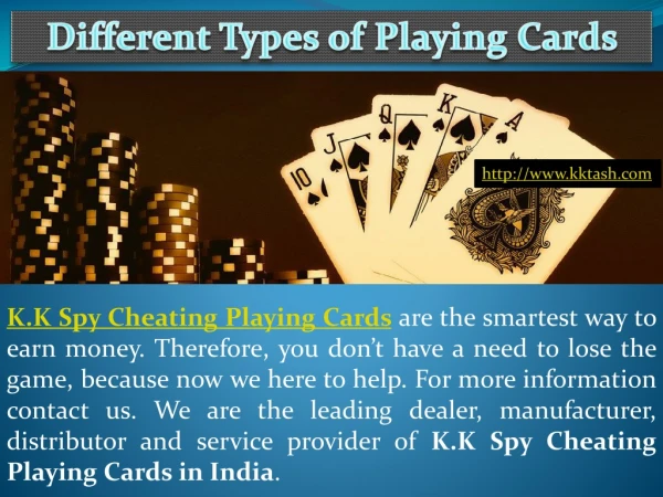 Different Types of Playing Cards Device