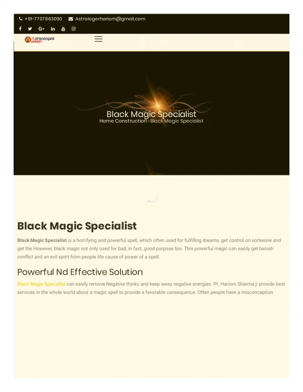 Black Magic Specialist with powerful and effective solutions