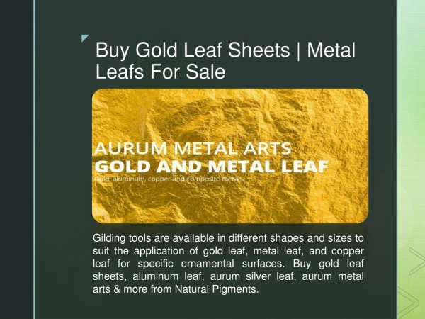 Buy Gold Leaf Sheets | Metal Leafs For Sale | Natural Pigments