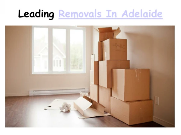 Leading Removals In Adelaide