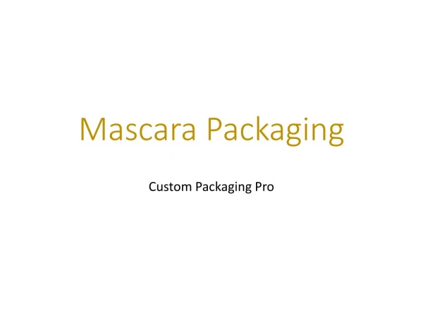 Mascara Packaging