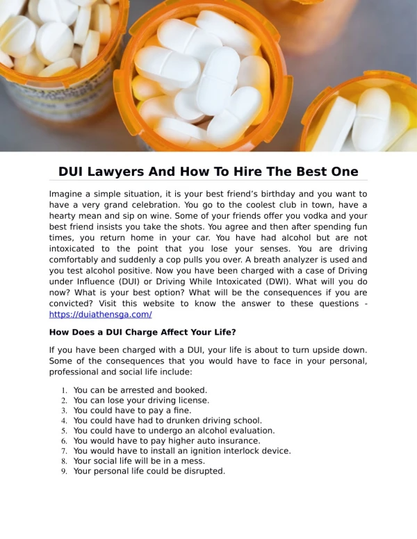 DUI Lawyers And How To Hire The Best One