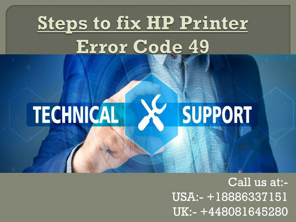 steps to fix hp printer error code 49