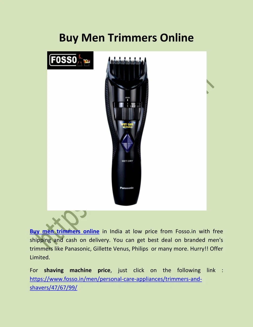 buy men trimmers online