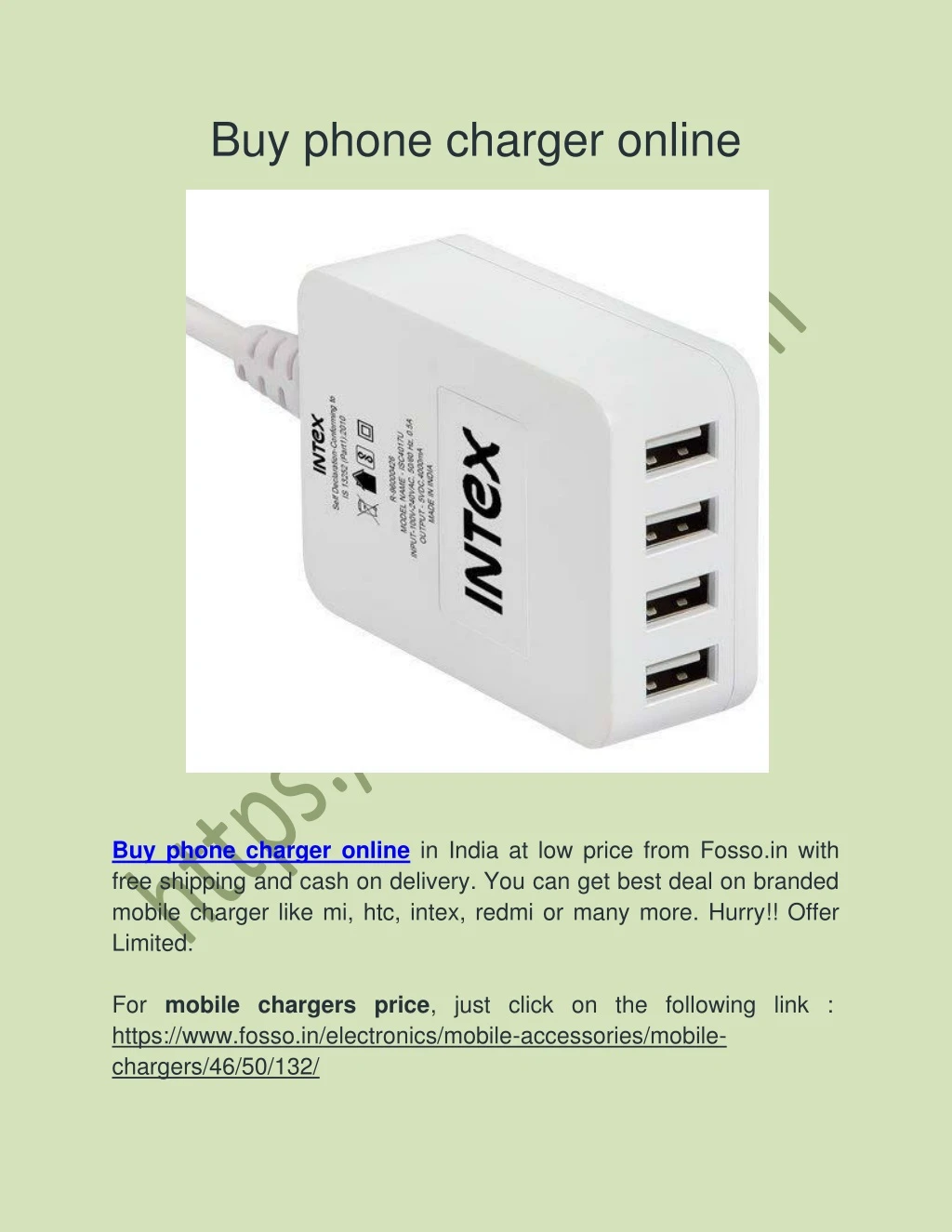 buy phone charger online