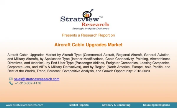 Aircraft Cabin Upgrades Market |Forecast upto 2023