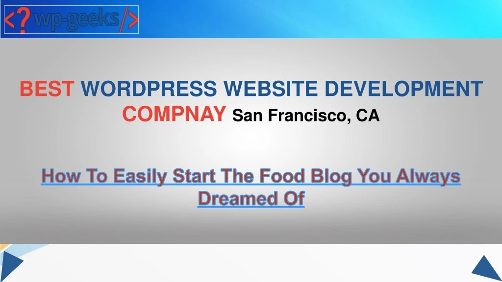 best wordpress website development compnay