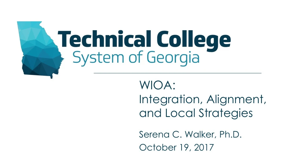 wioa integration alignment and local strategies