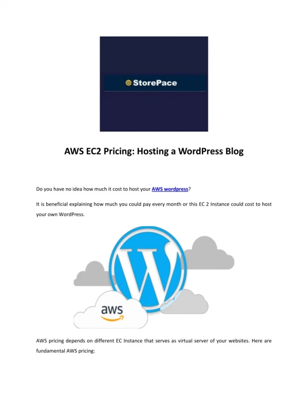 WordPress AWS Hosting | StorePace