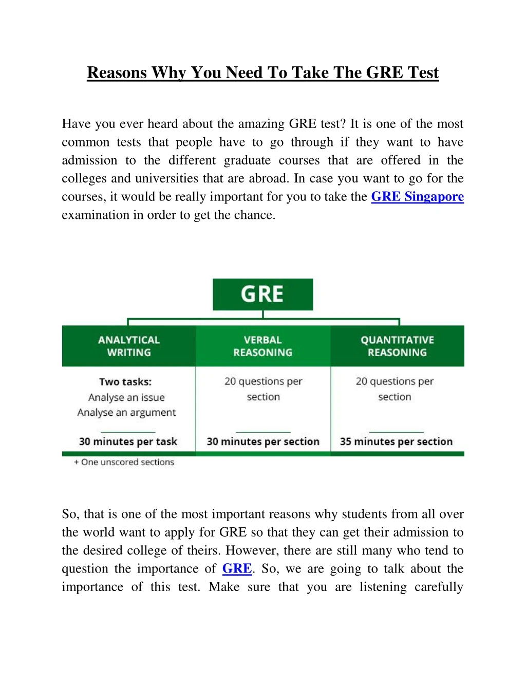 reasons why you need to take the gre test