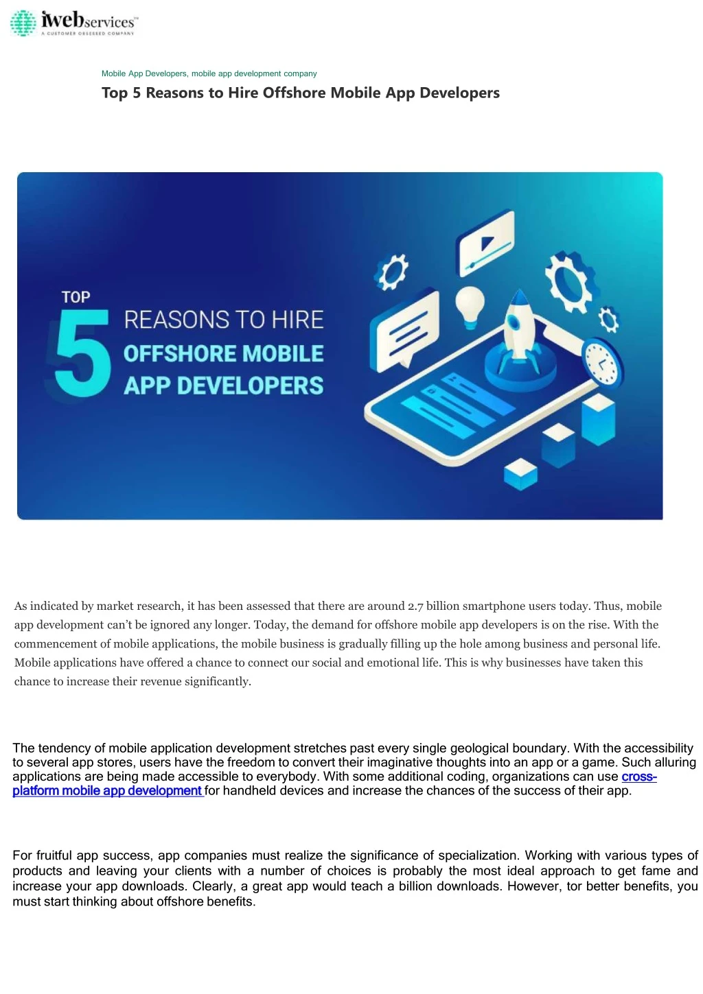 mobile app developers mobile app development