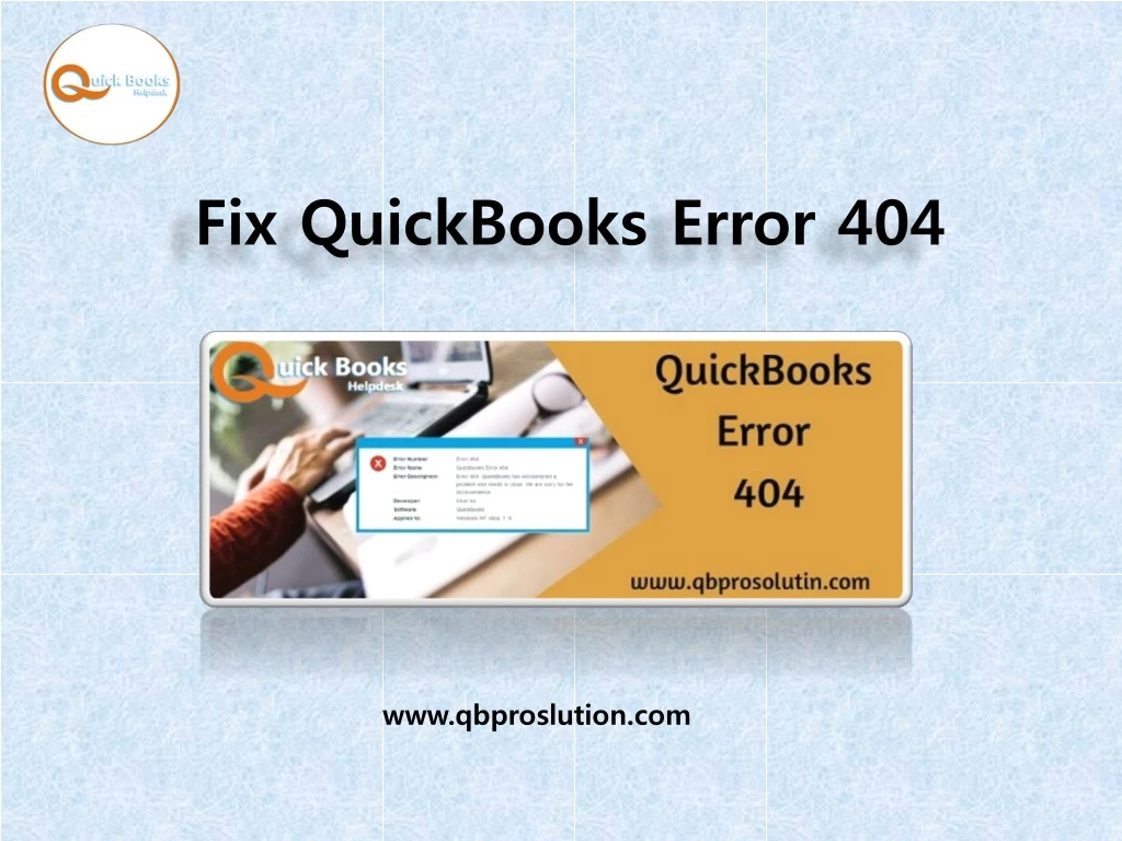 fix quickbooks error 404