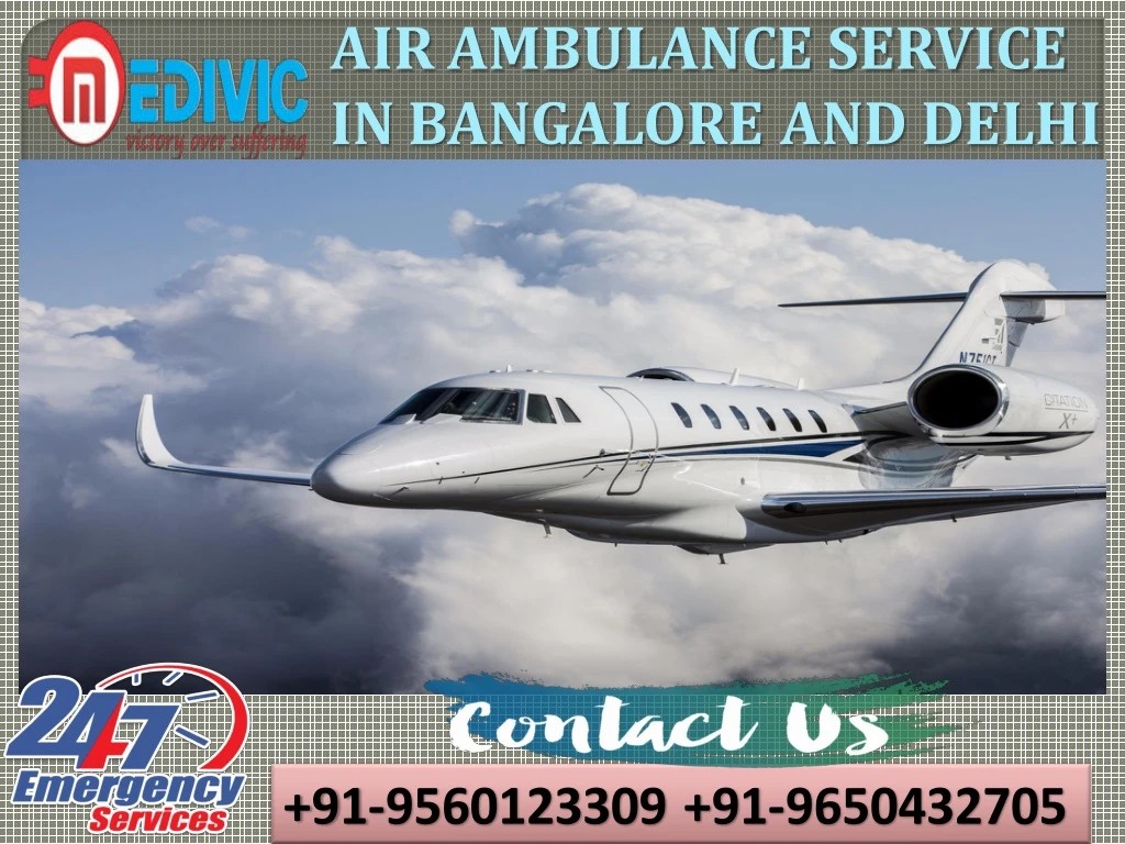 air ambulance service in bangalore and delhi