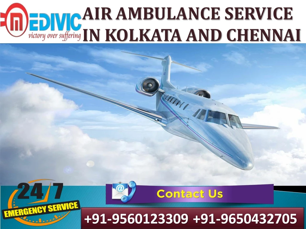 air ambulance service in kolkata and chennai