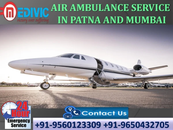 Avail Smart ICU Care Medivic Air Ambulance Service in Patna at Low Charges