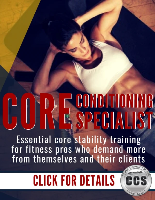 Personal Trainer Education: Core Conditioning Specialist Certification