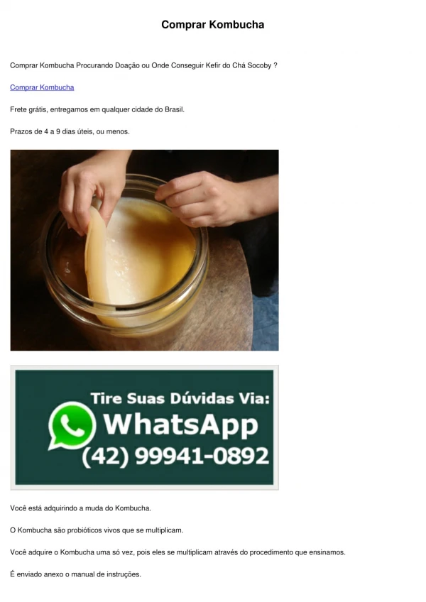 Comprar Kombucha