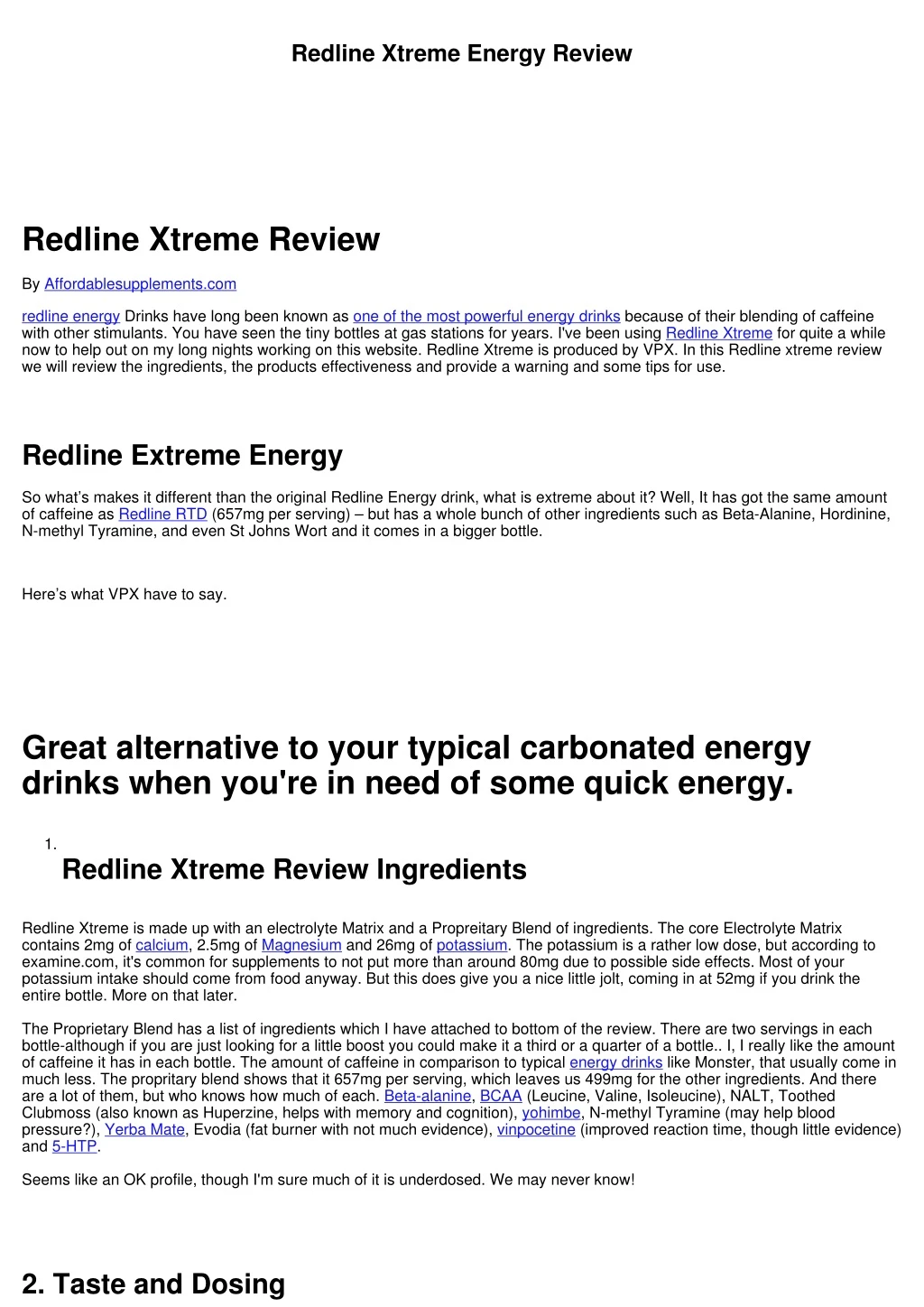 redline xtreme energy review