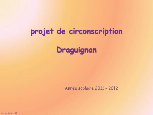 Projet de circonscription Draguignan