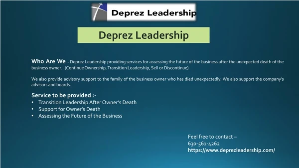 Unexpected Owner Death Affects Employees - Deprezleadership.com