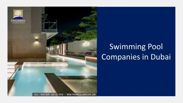 Swimming Pool Companies in Dubai