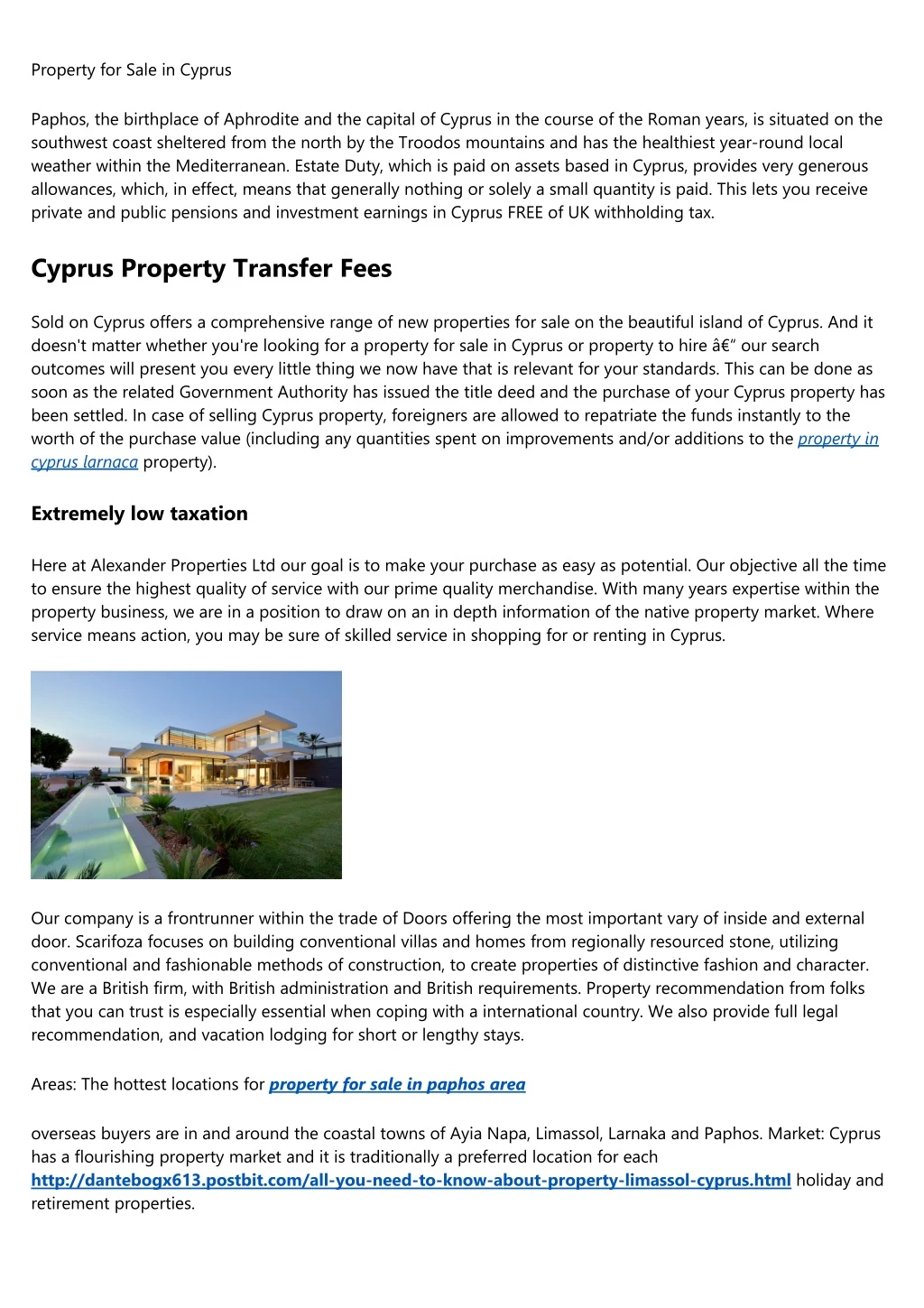 property for sale in cyprus