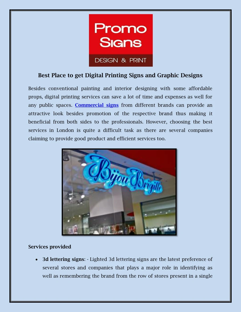 best place to get digital printing signs