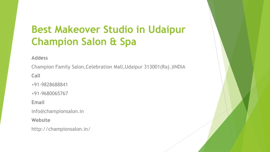 best makeover studio in udaipur champion salon spa